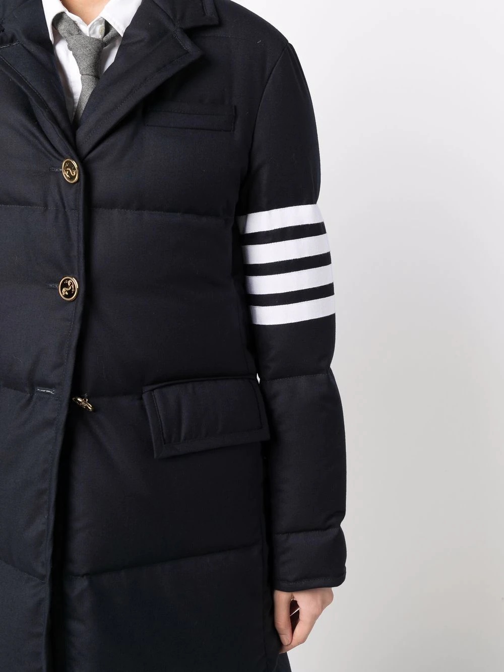down-feather 4-Bar overcoat - 5