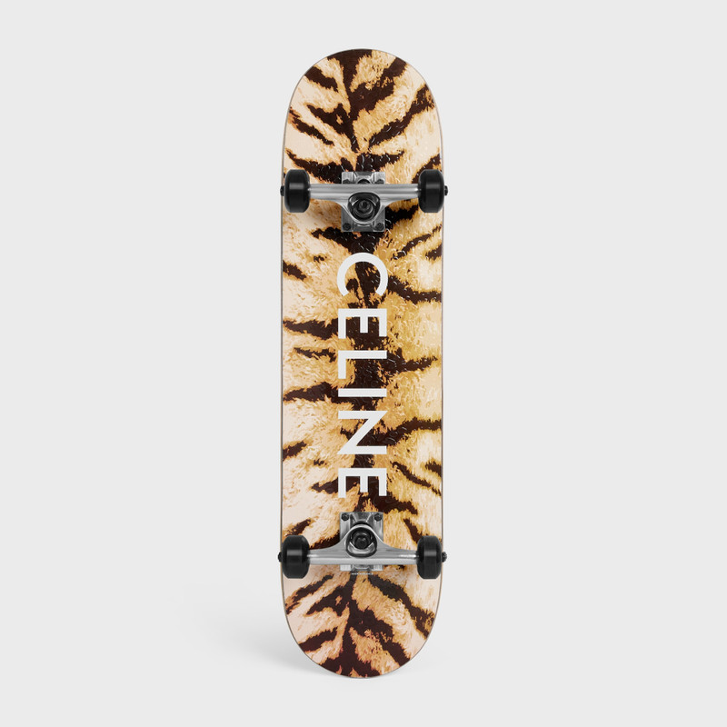 SKATEBOARD IN TEXTURED TIGER AND CELINE PRINT 1
