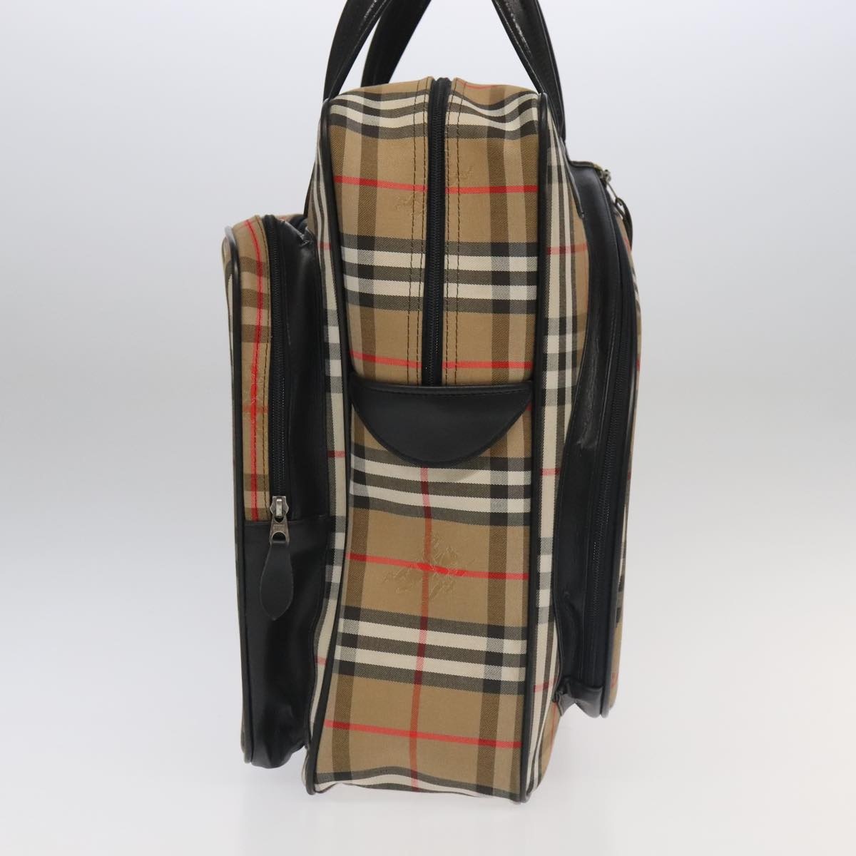 Burberry Nova Check Hand Bag Canvas Beige - 4