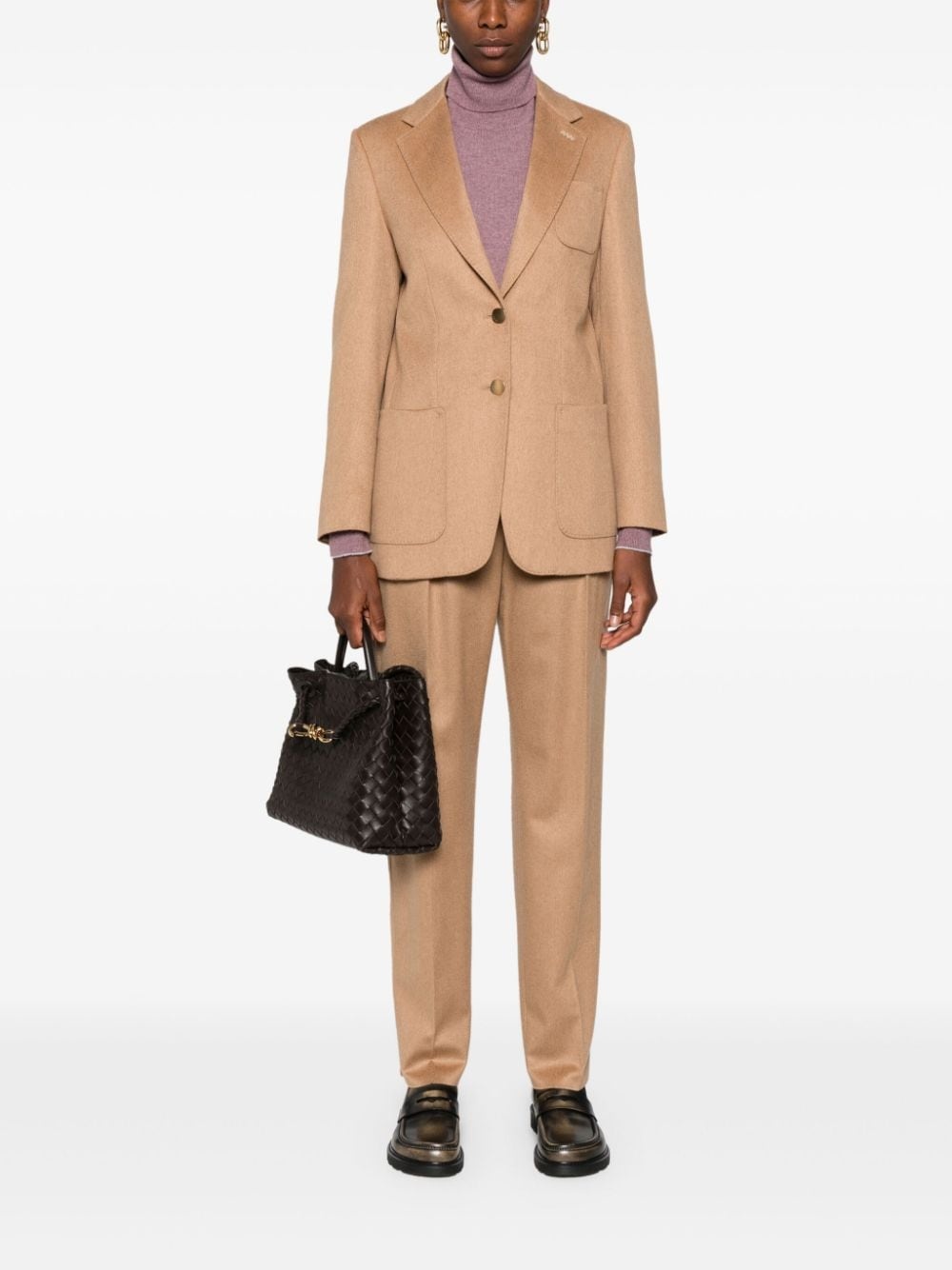 notched-lapels single-breasted blazer - 2