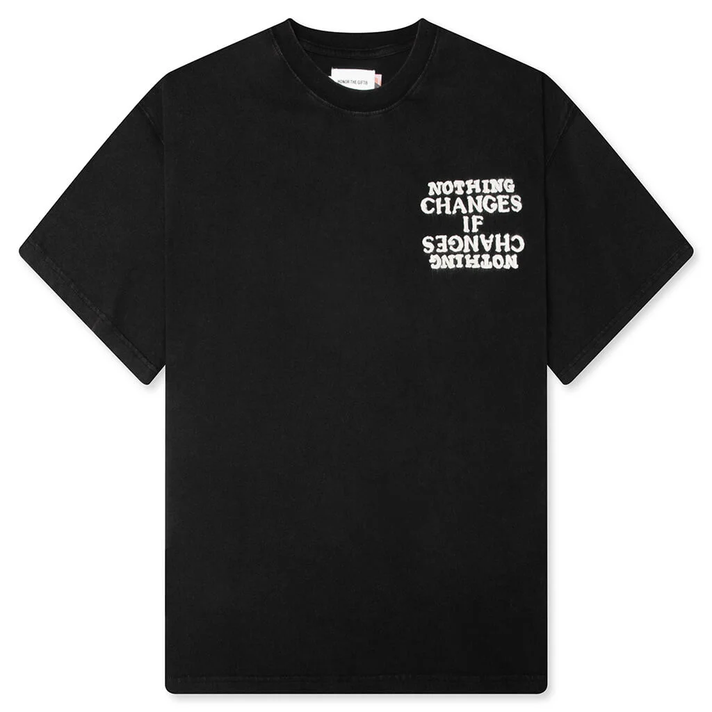 NOTHING CHANGES TEE - BLACK - 1