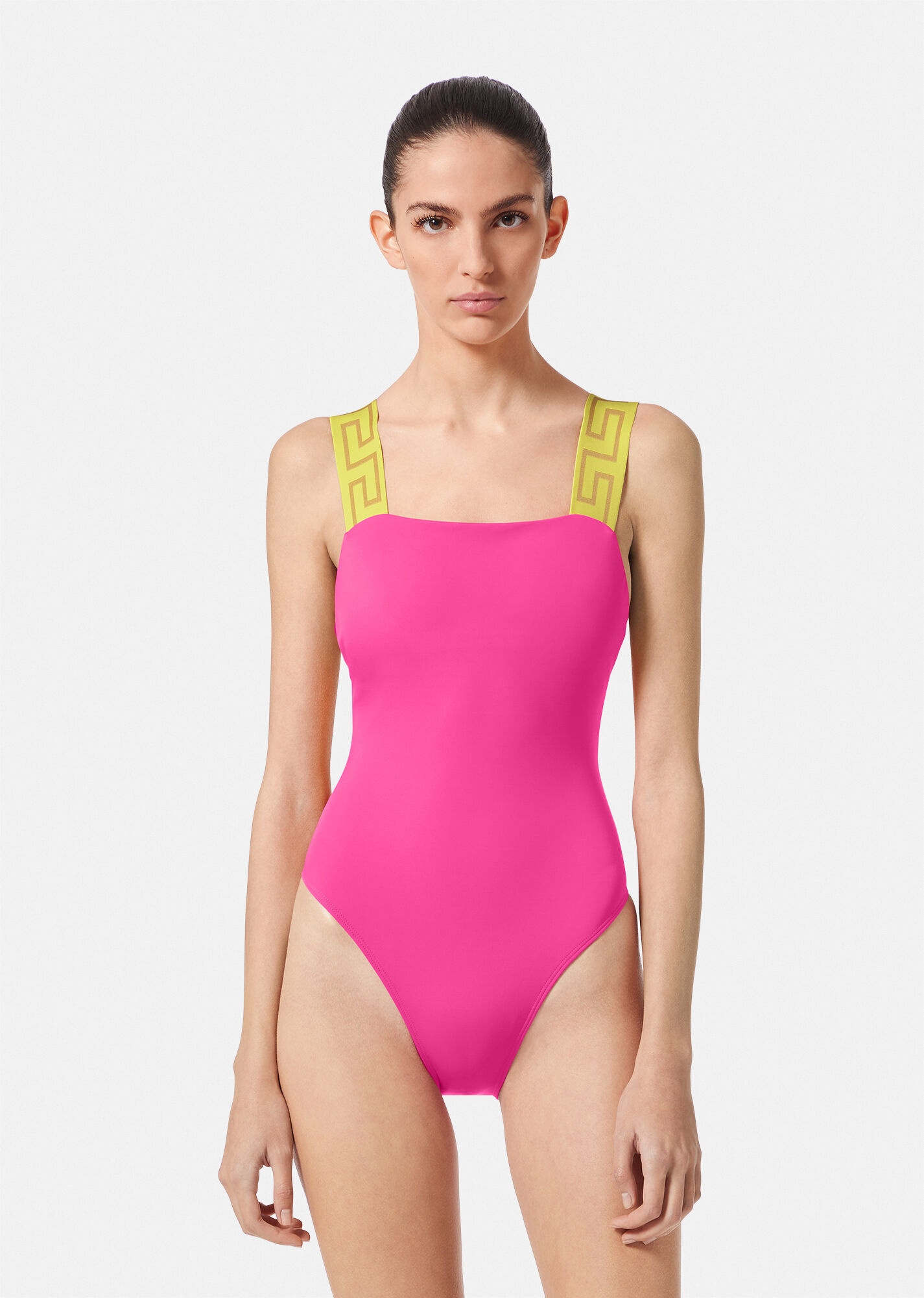 Greca Border One-Piece Swimsuit - 2