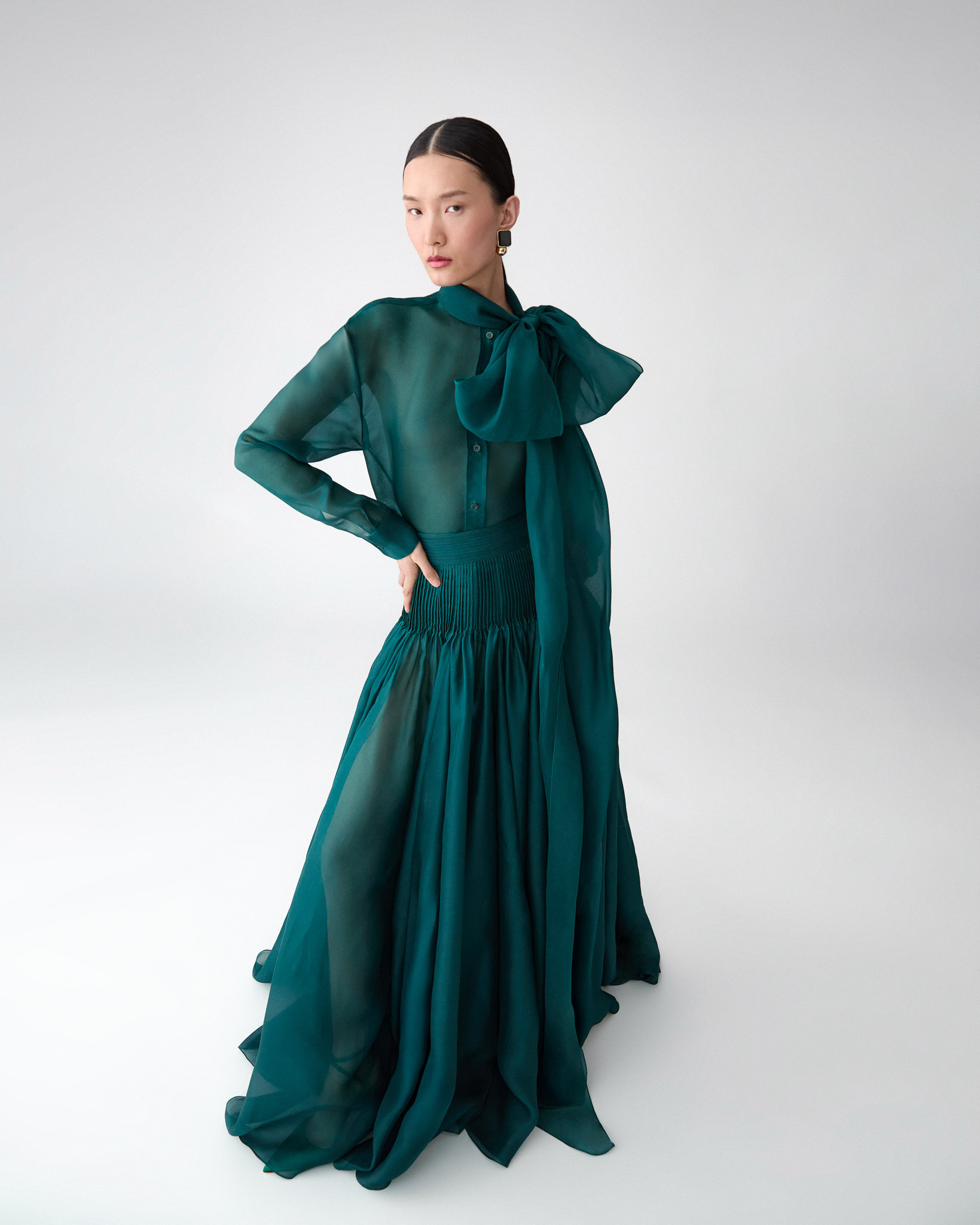 Pintucked Organza Skirt - 4