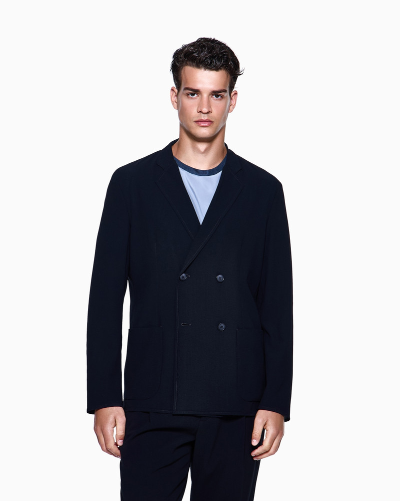 GIORGIO ARMANI DOUBLE-BREASTED JACKET IN CRÊPE VIRGIN WOOL outlook