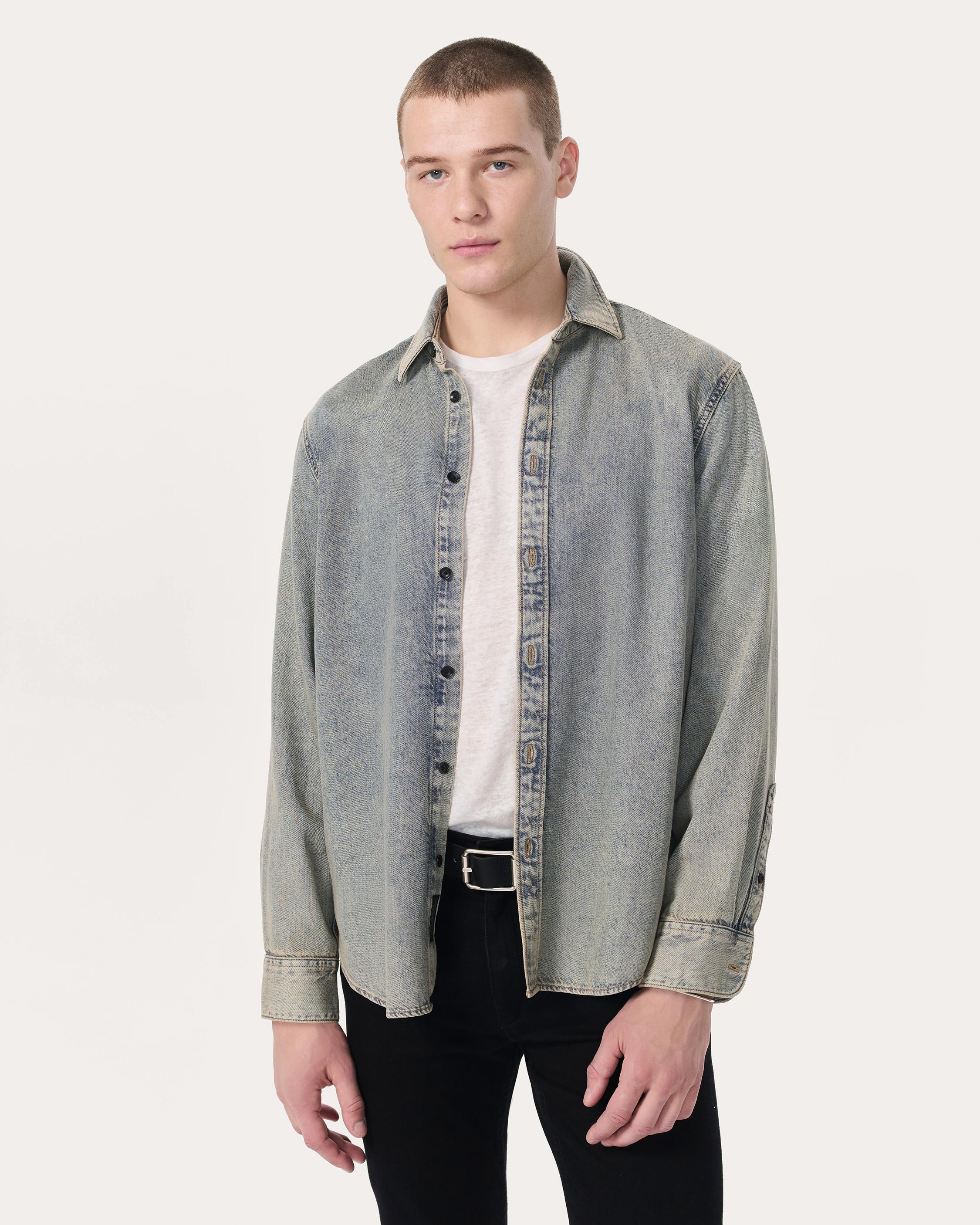 Finch Denim Shirt
Ultra Featherweight in Worn Bleach - 2