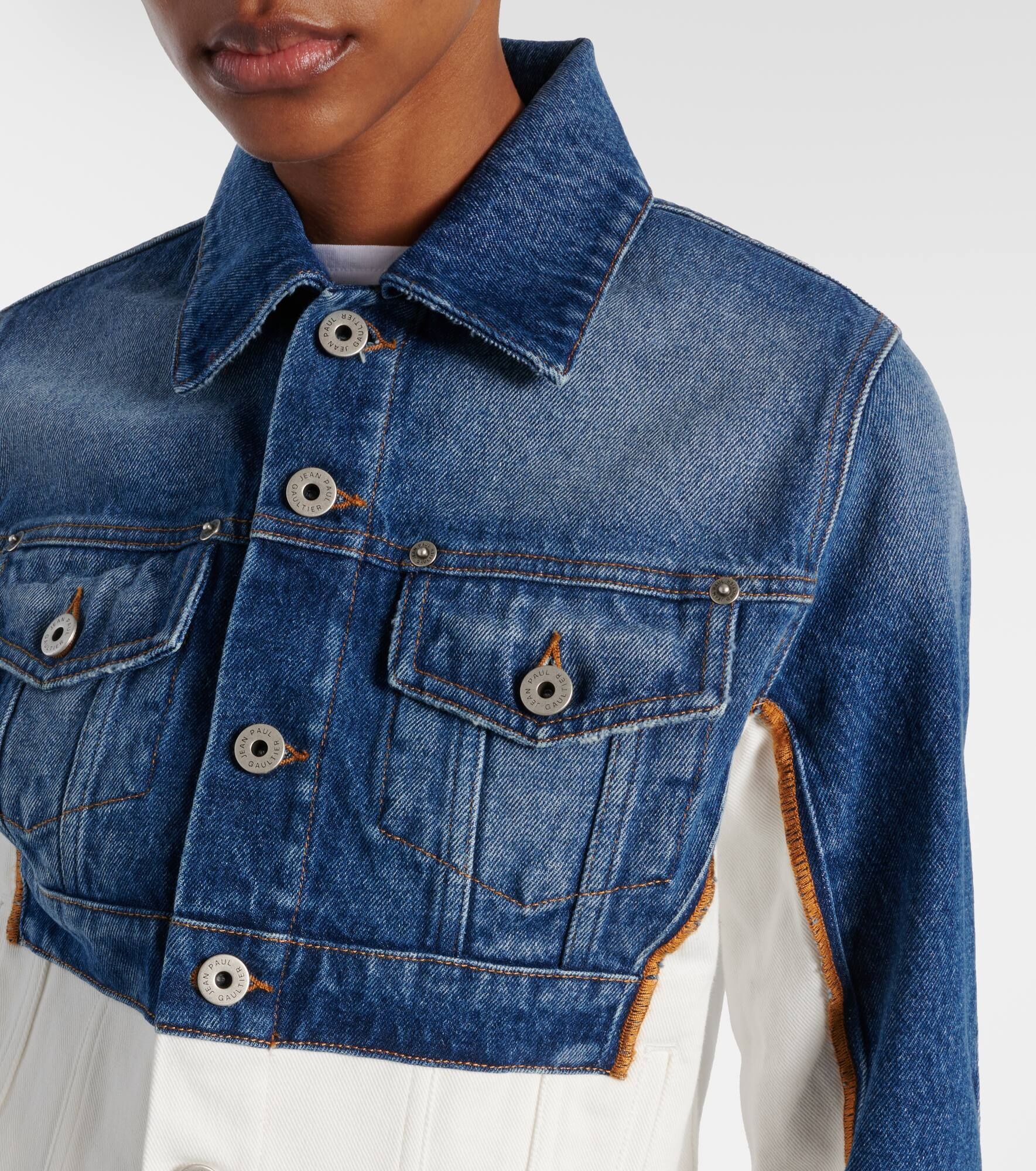 Petit Grand paneled denim jacket - 4