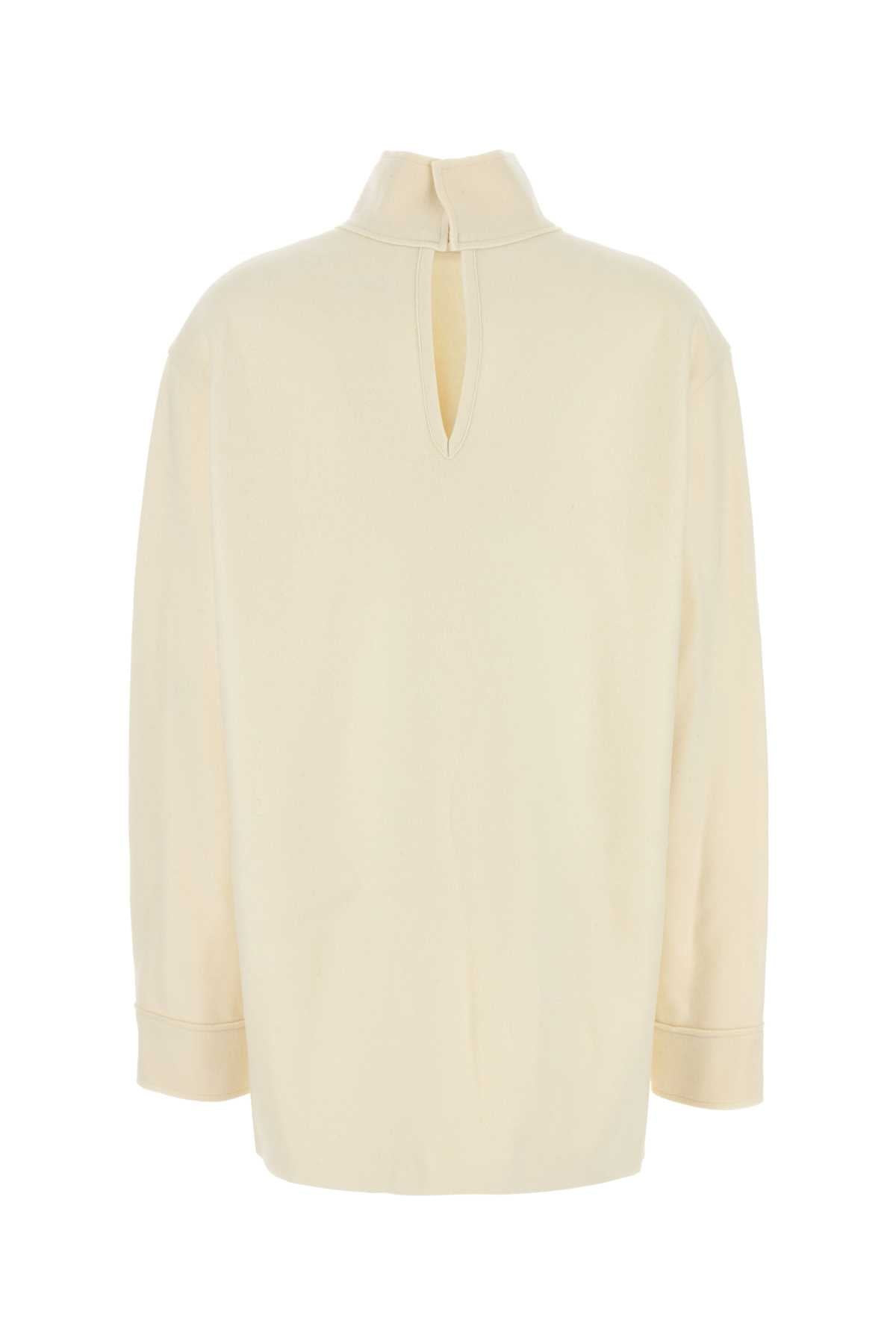 Jil Sander Women Cream Wool Blend Blouse - 2
