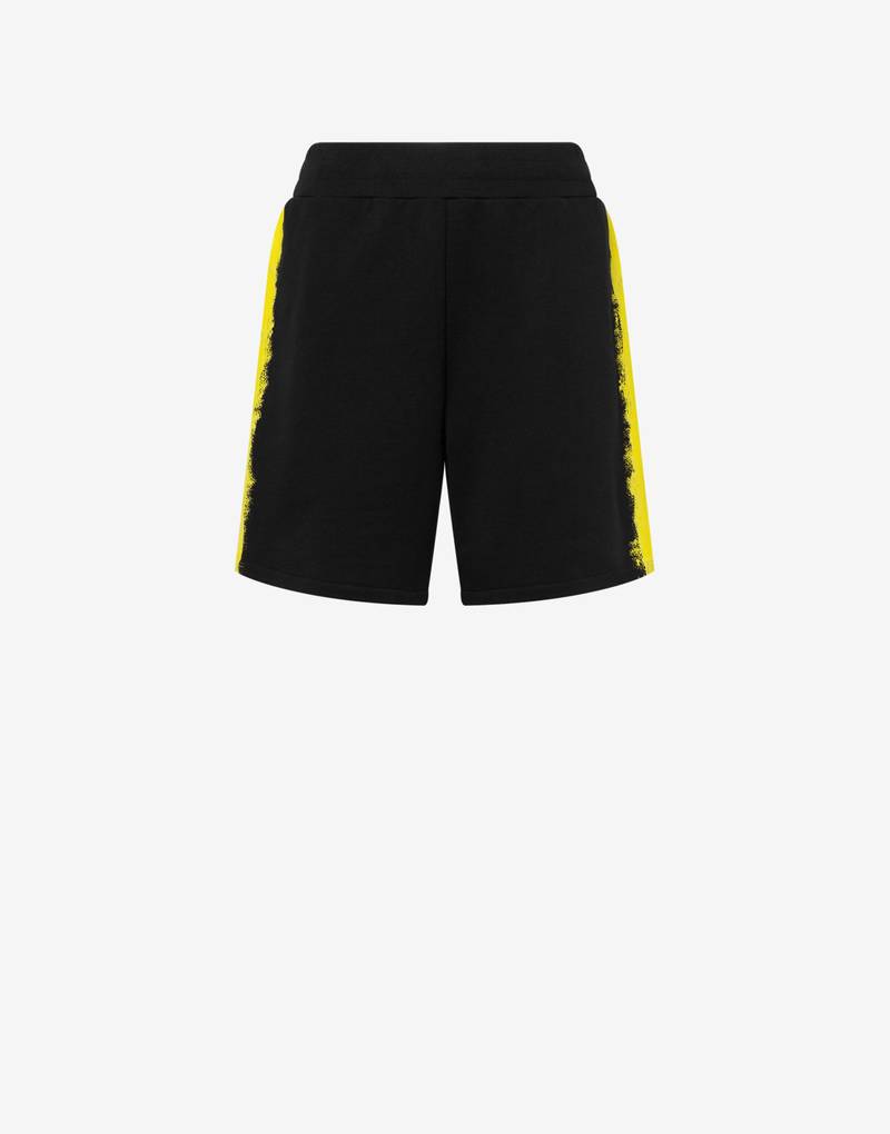 MOSCHINO PAINT ORGANIC FLEECE BERMUDA SHORTS 1