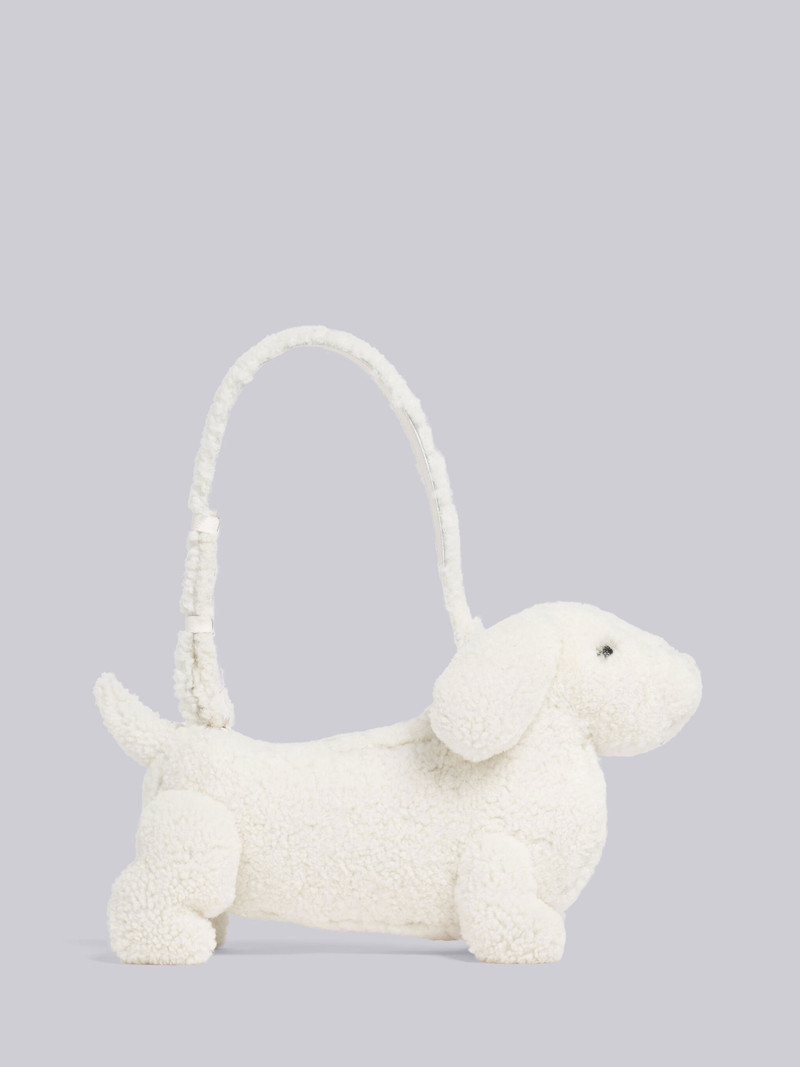 Curly Merino Shearling Hector Baguette Shoulder Bag 4