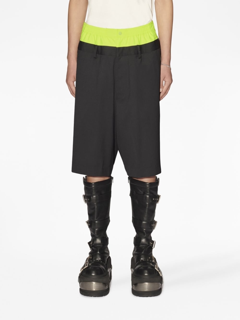 contrast waist shorts - 3