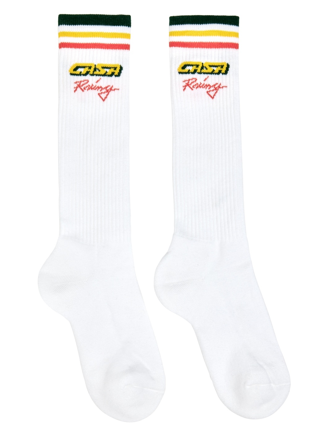 White 'Racing' Socks - 1