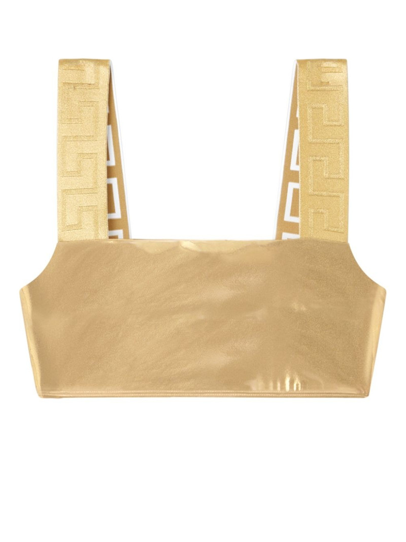 Greca Border metallic bikini top 1