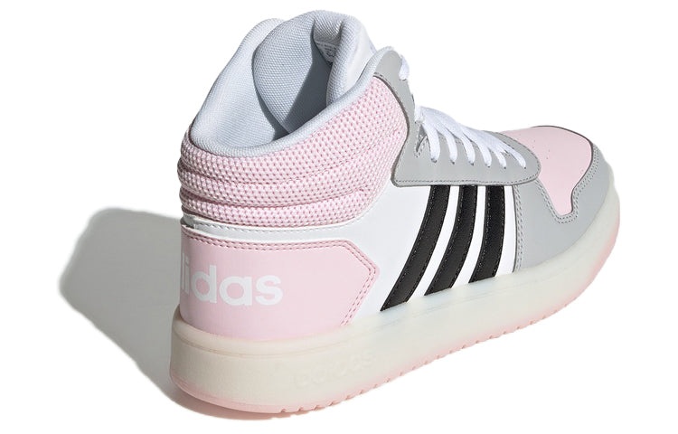 (WMNS) adidas neo Hoops 2.0 Mid 'White Pink Black' FV2737 - 4