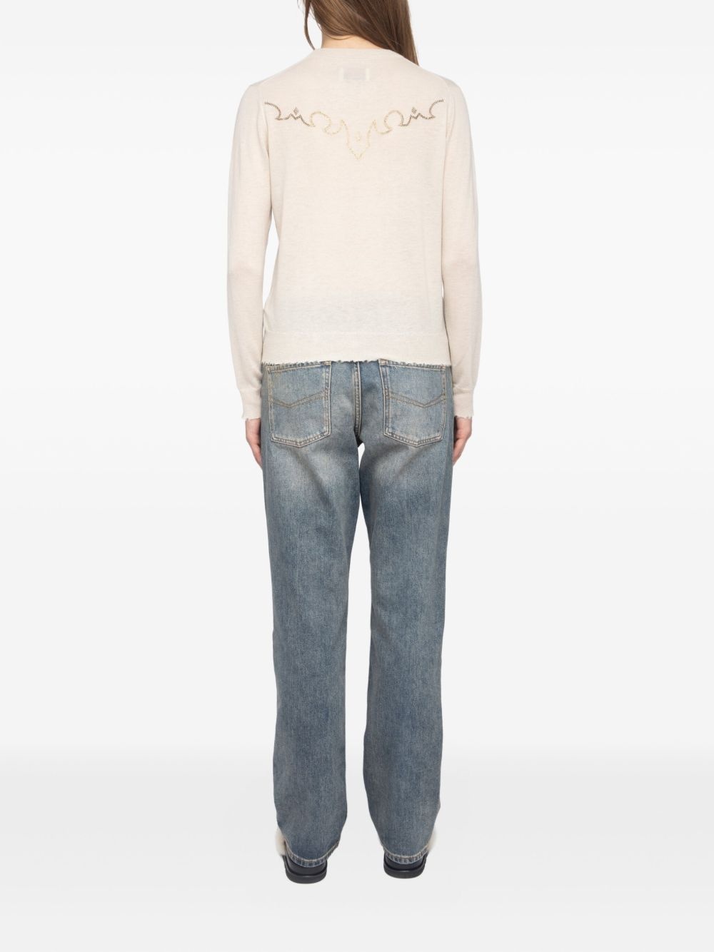 skull-embellished cashmere sweater - 3