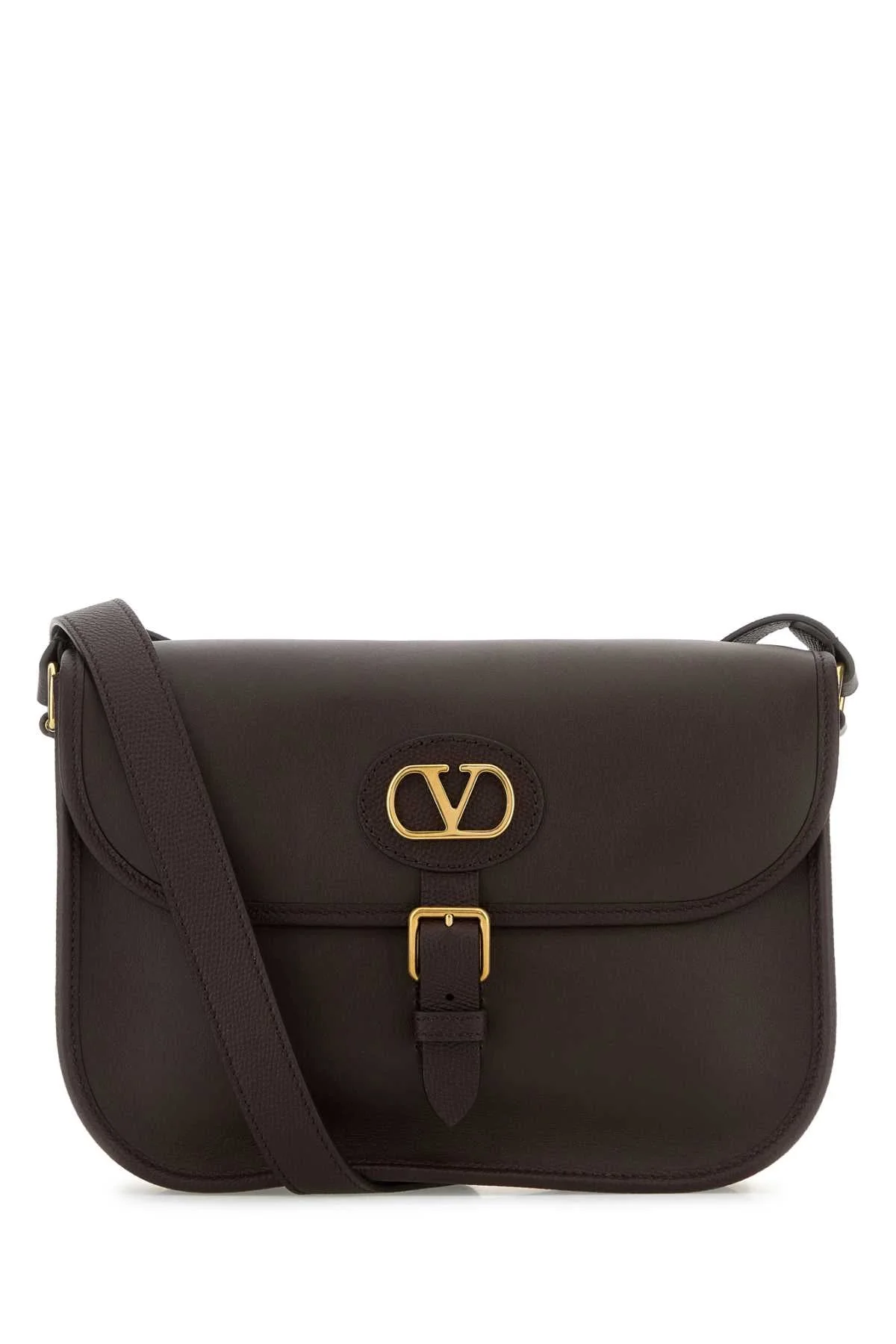 Valentino Garavani Men Chocolate Leather Antibes Crossbody Bag - 1