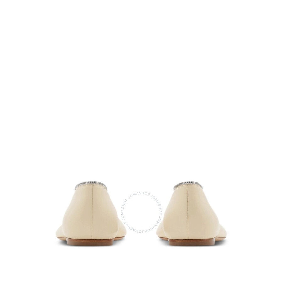 Burberry Sadler Zip Leather Ballerina Shoes - 4