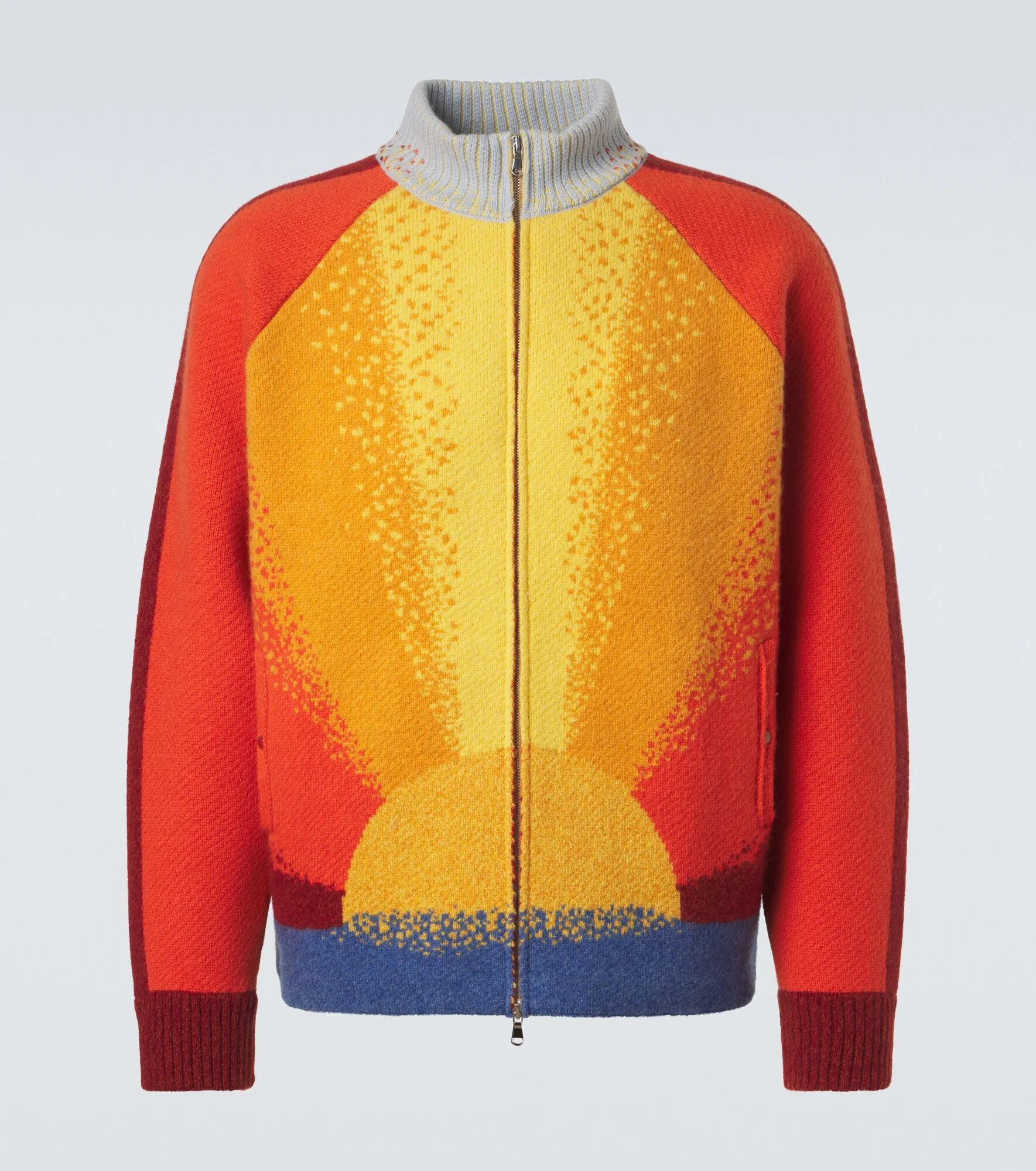 Radiant Sun cashmere zip-up sweater - 1