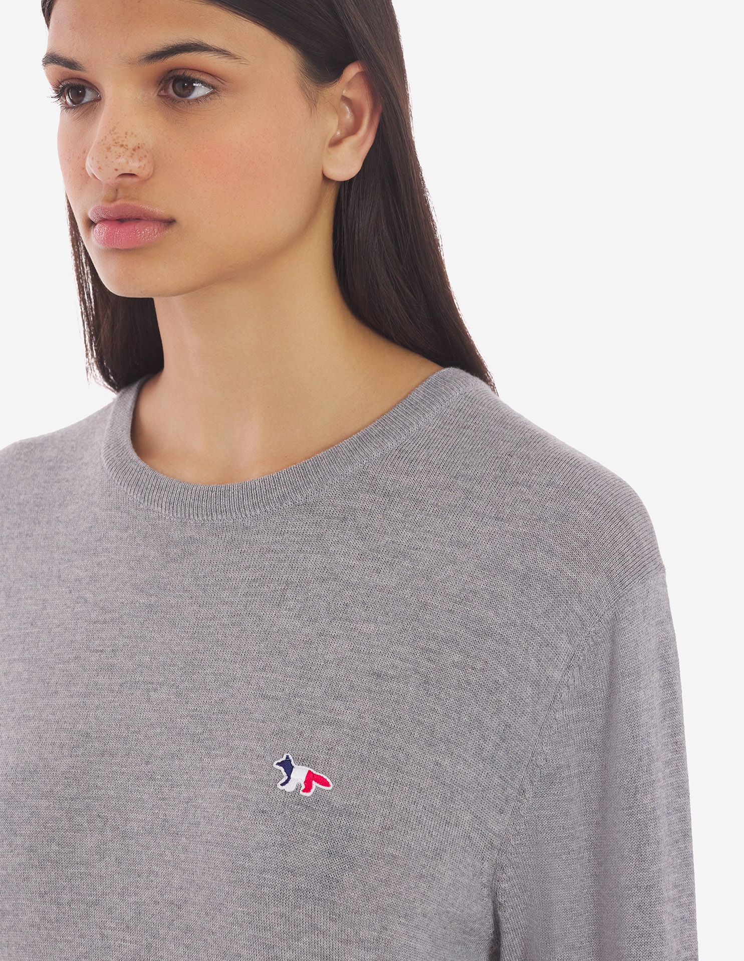 TRICOLOR FOX PATCH CLASSIC R-NECK JUMPER - 8