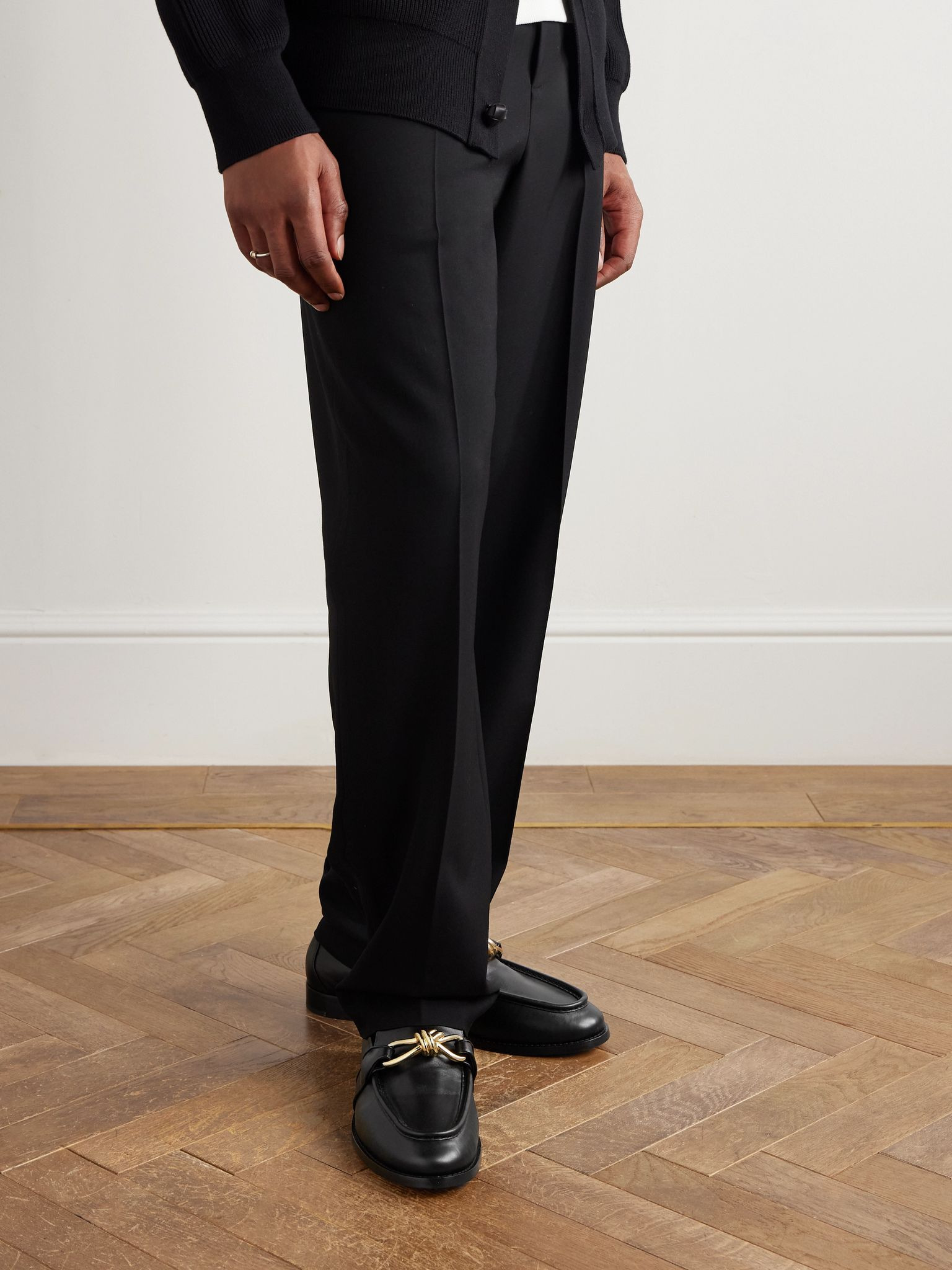 Astaire Knot-Detailed Leather Loafers Black - 2