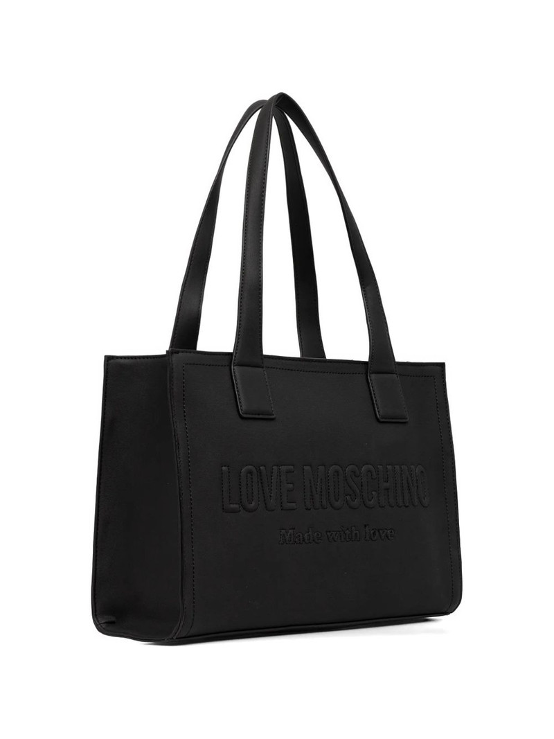 Moschino embossed-logo tote bag outlook