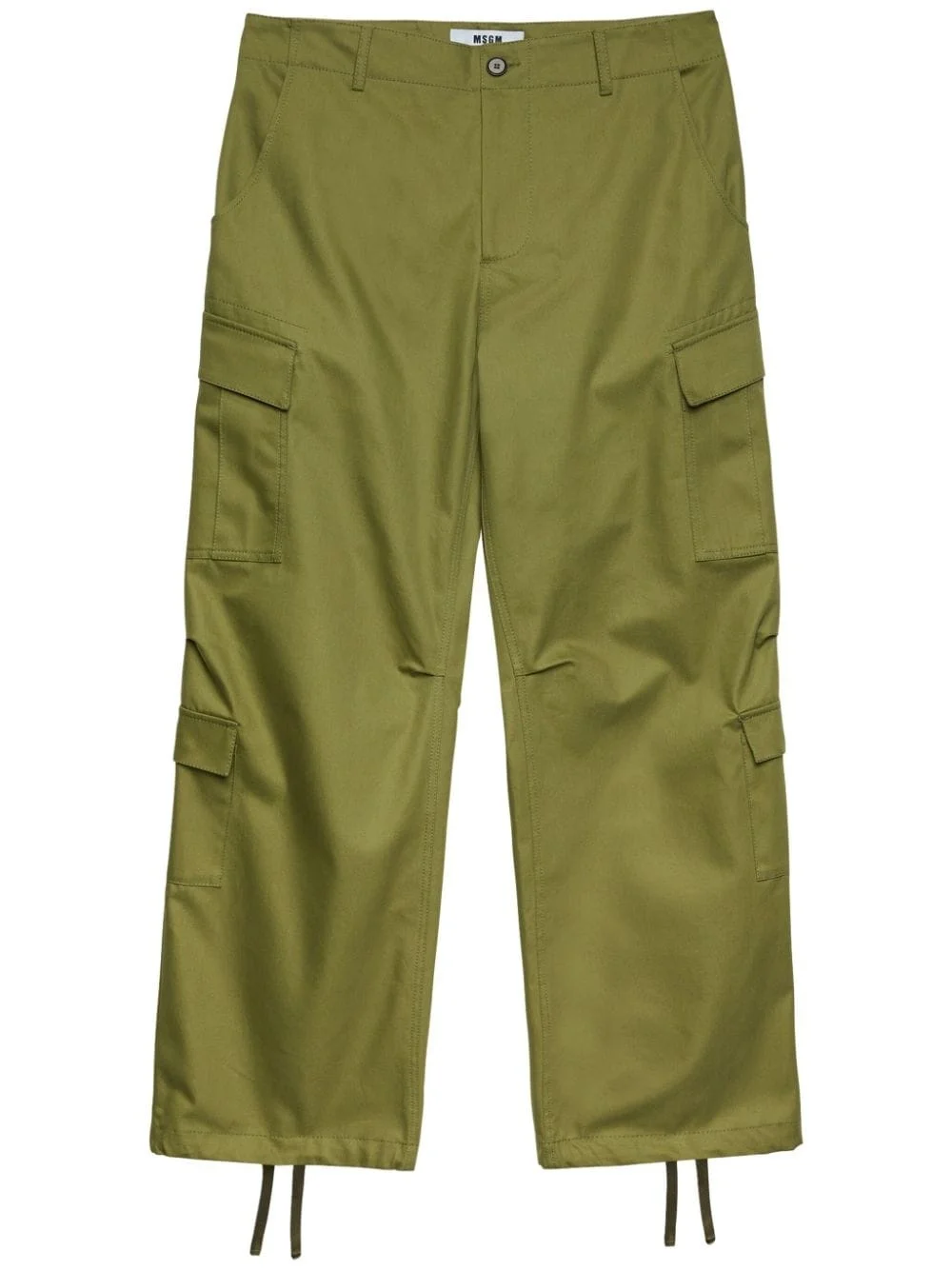 drawstring ankles cargo trousers - 1