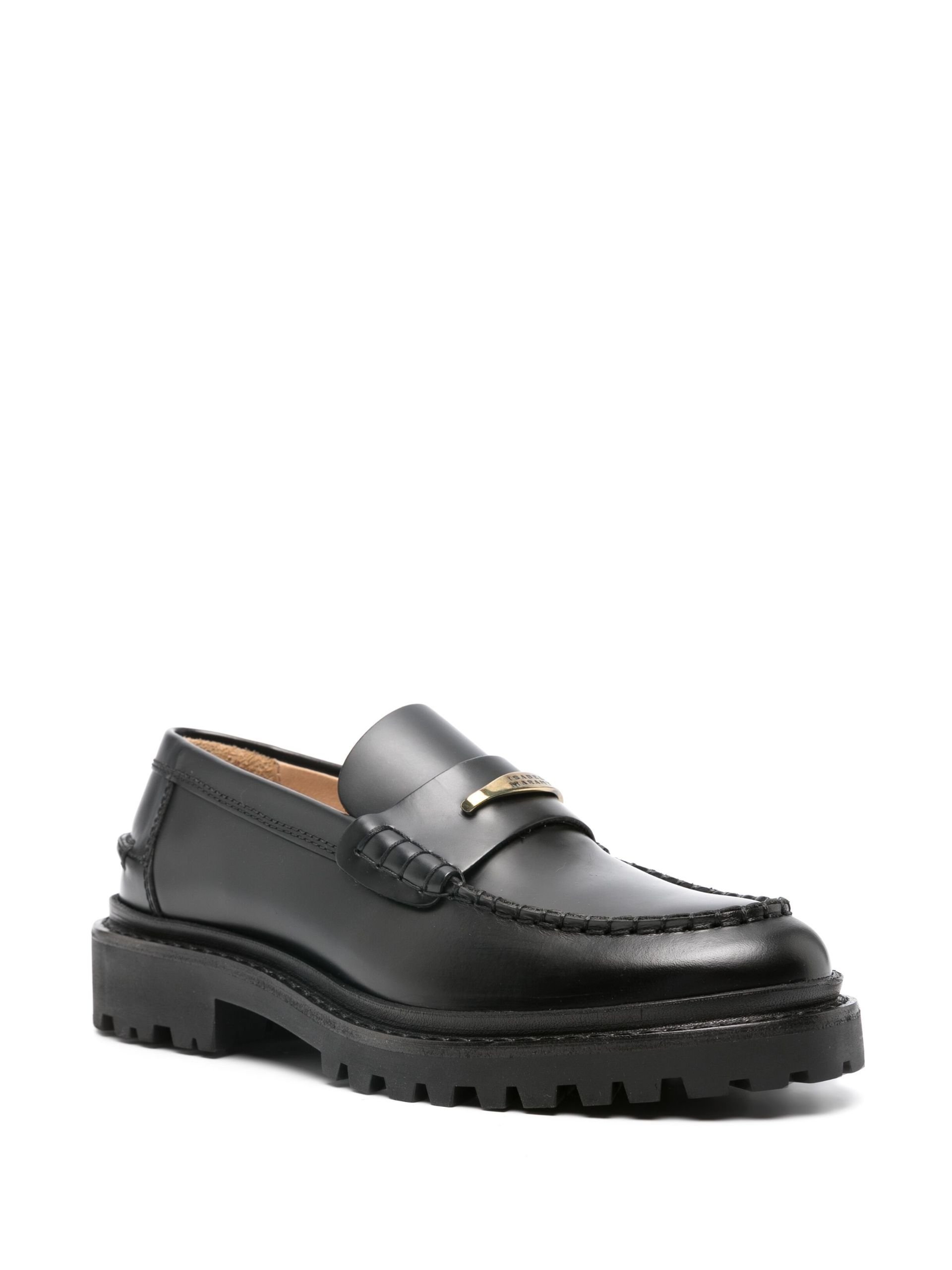 Black Frezza Leather Loafers - 2