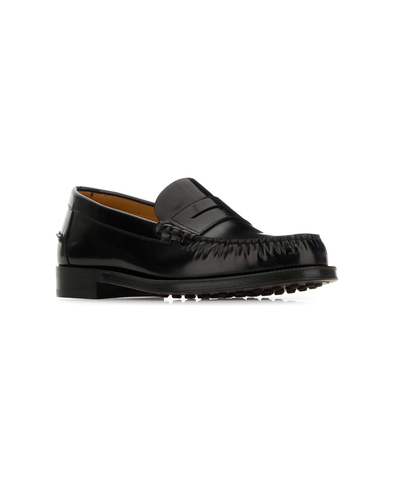 Black Leather Loafers - 2