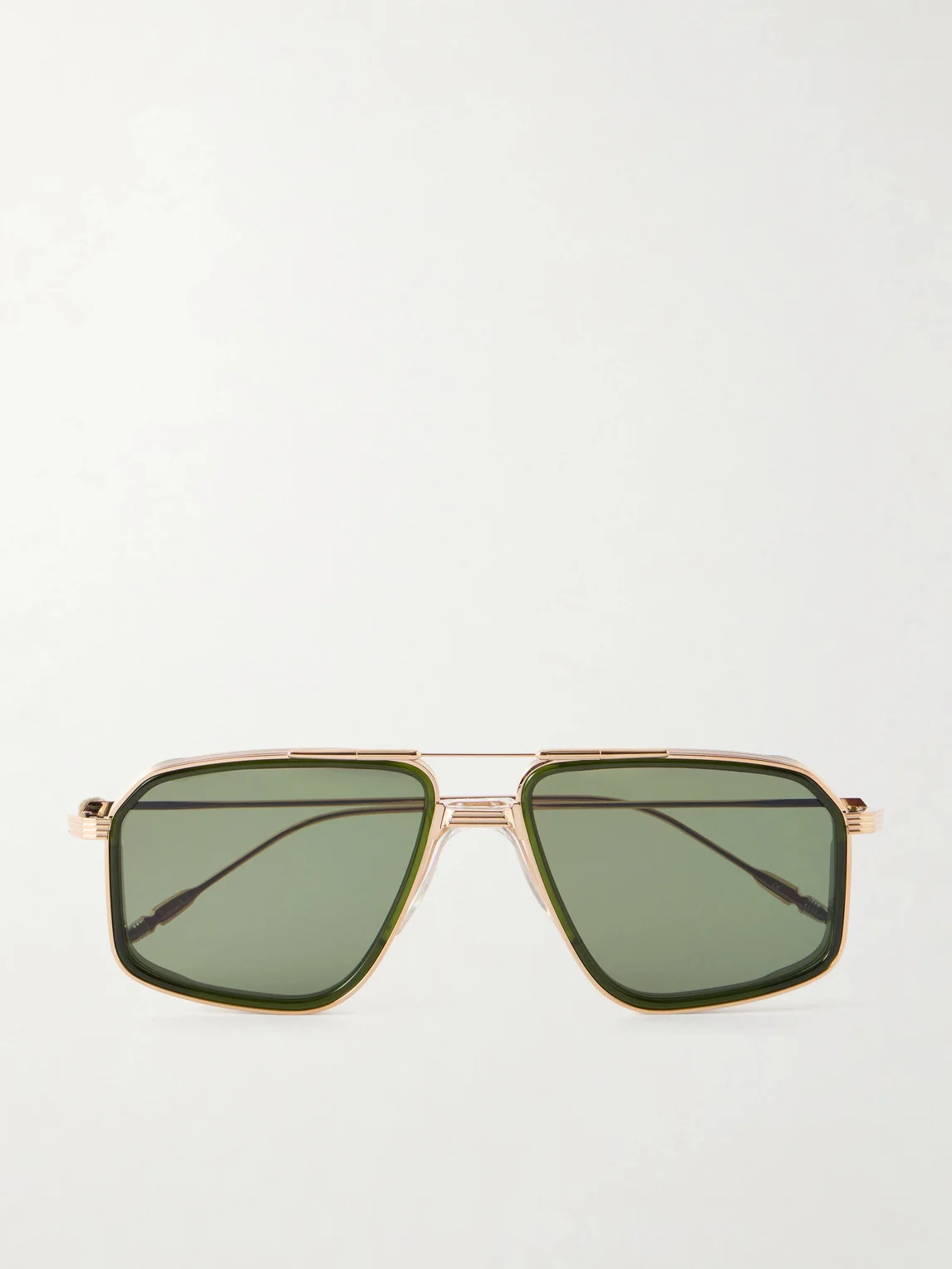 Jagger Aviator-Style Gold-Tone Titanium Sunglasses - 1