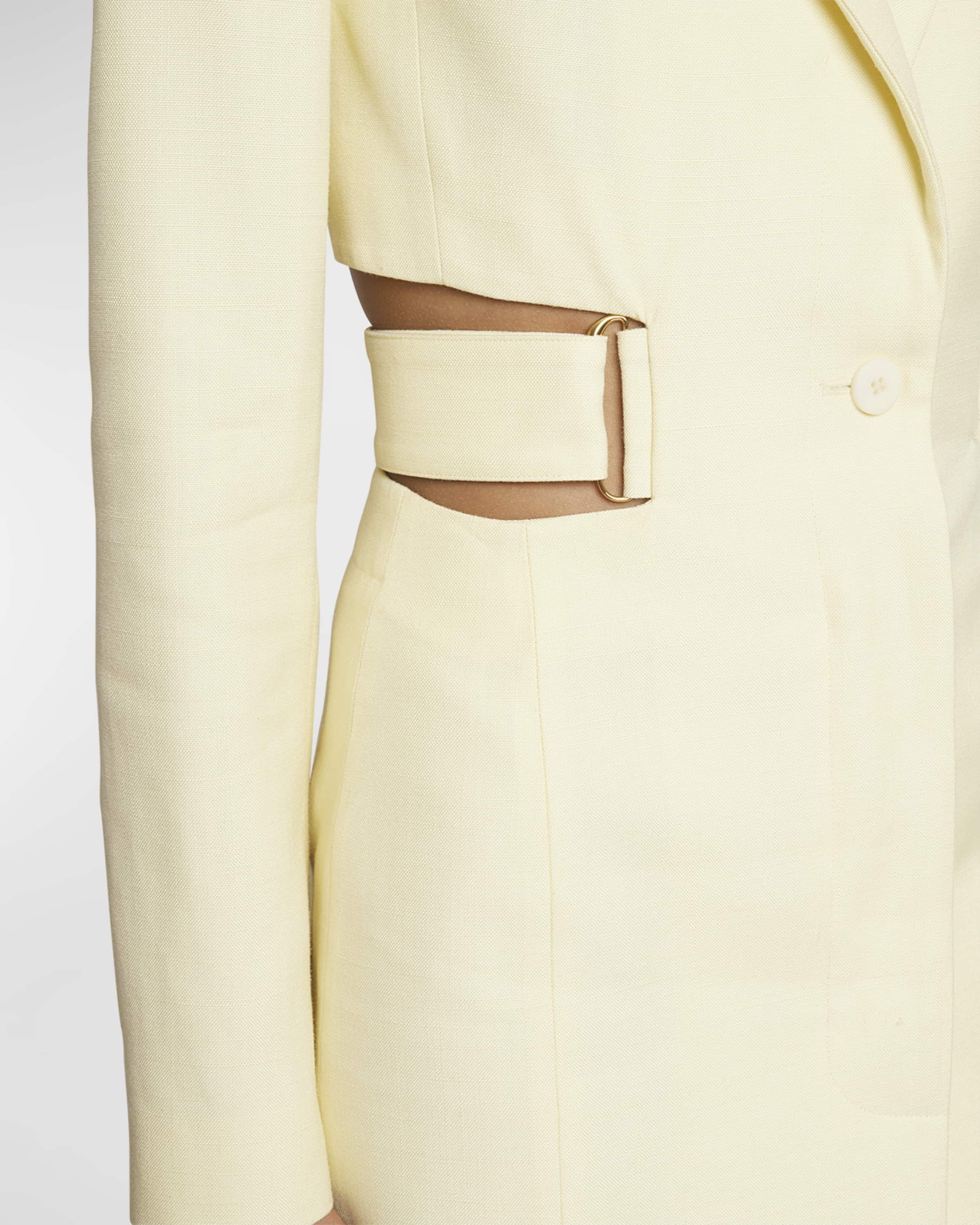 Bari Belted Cutout Single-Breasted Mini Blazer Dress - 6