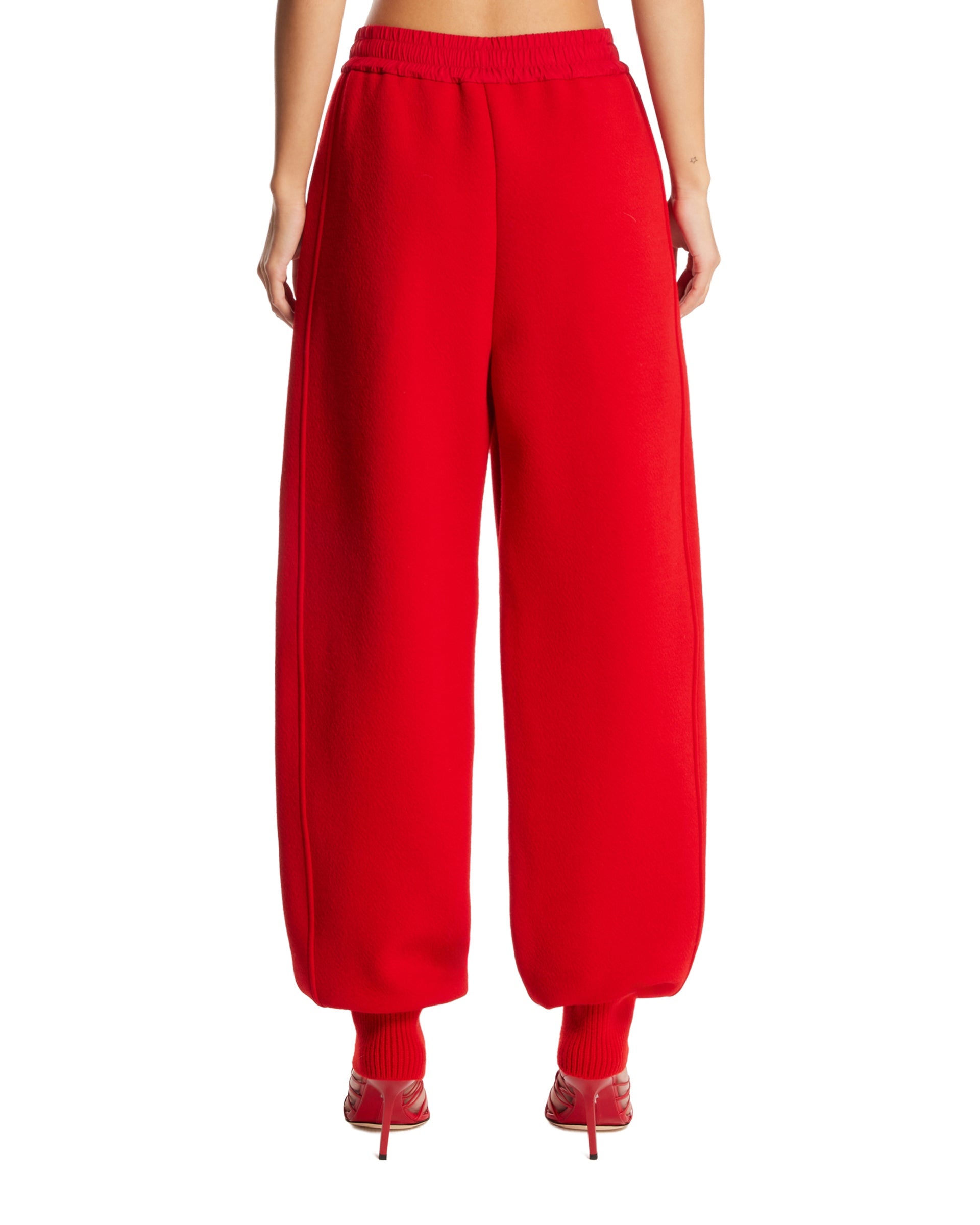 Red Elastic Waist Trousers - 3