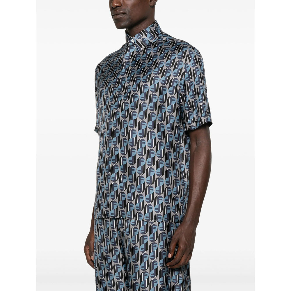 Fendi Grey Shirts Men - 5