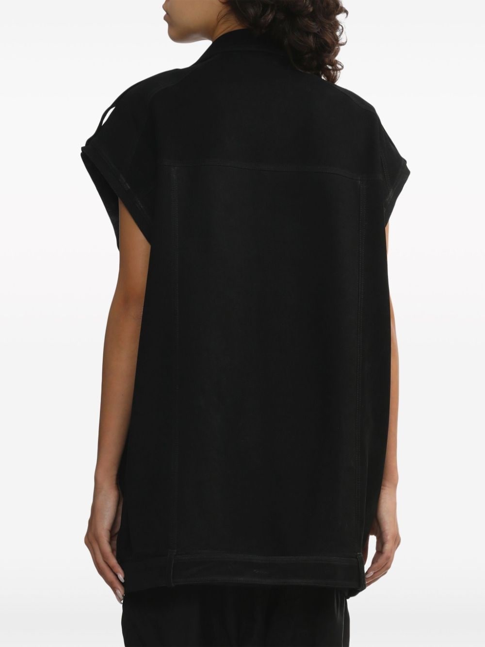 leather biker vest - 4