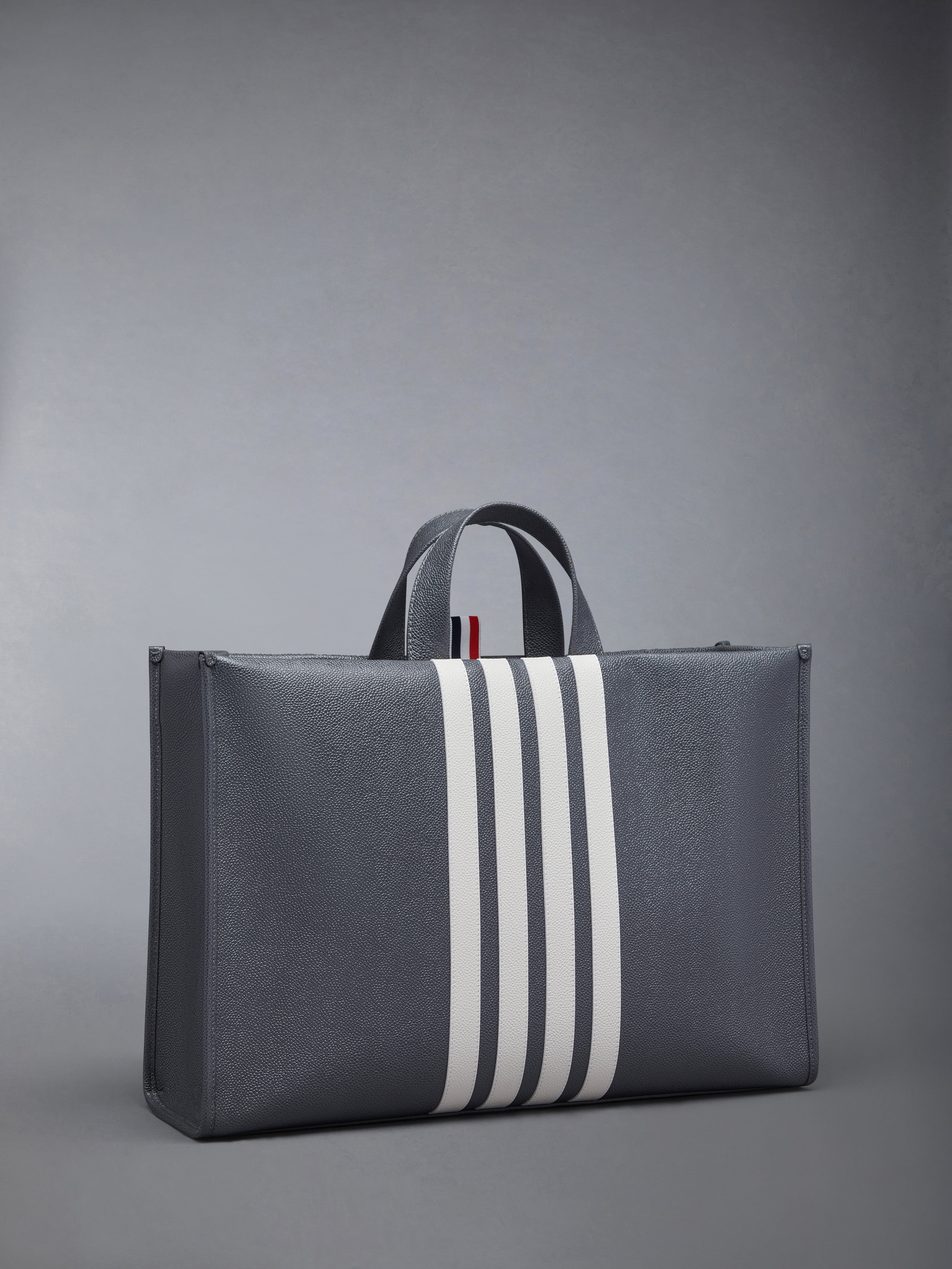 PEBBLE GRAIN 4-BAR SQUARED TOTE - 2