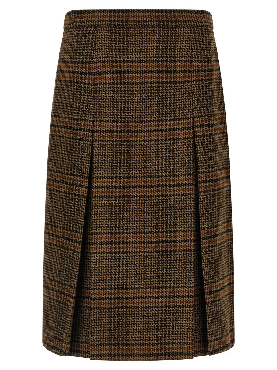 Saint Laurent Prince Of Wales Skirt - 1
