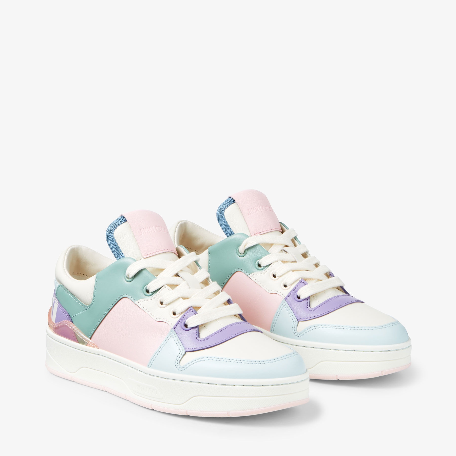 Florent/F
Powder Pink and Pastel Mix Leather Trainers - 2