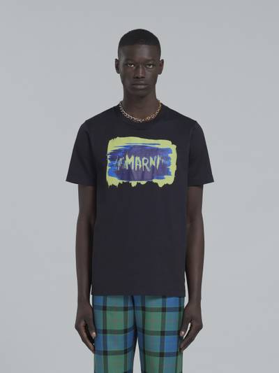 Marni BLACK T-SHIRT WITH LOGO outlook