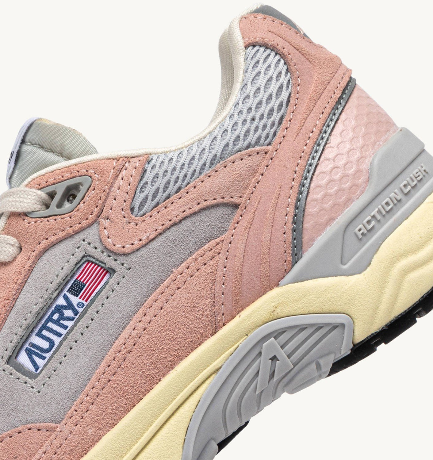HYPERWAY SNEAKERS IN POWDER PINK AND SILVER-TONE SUEDE AND MESH - 6