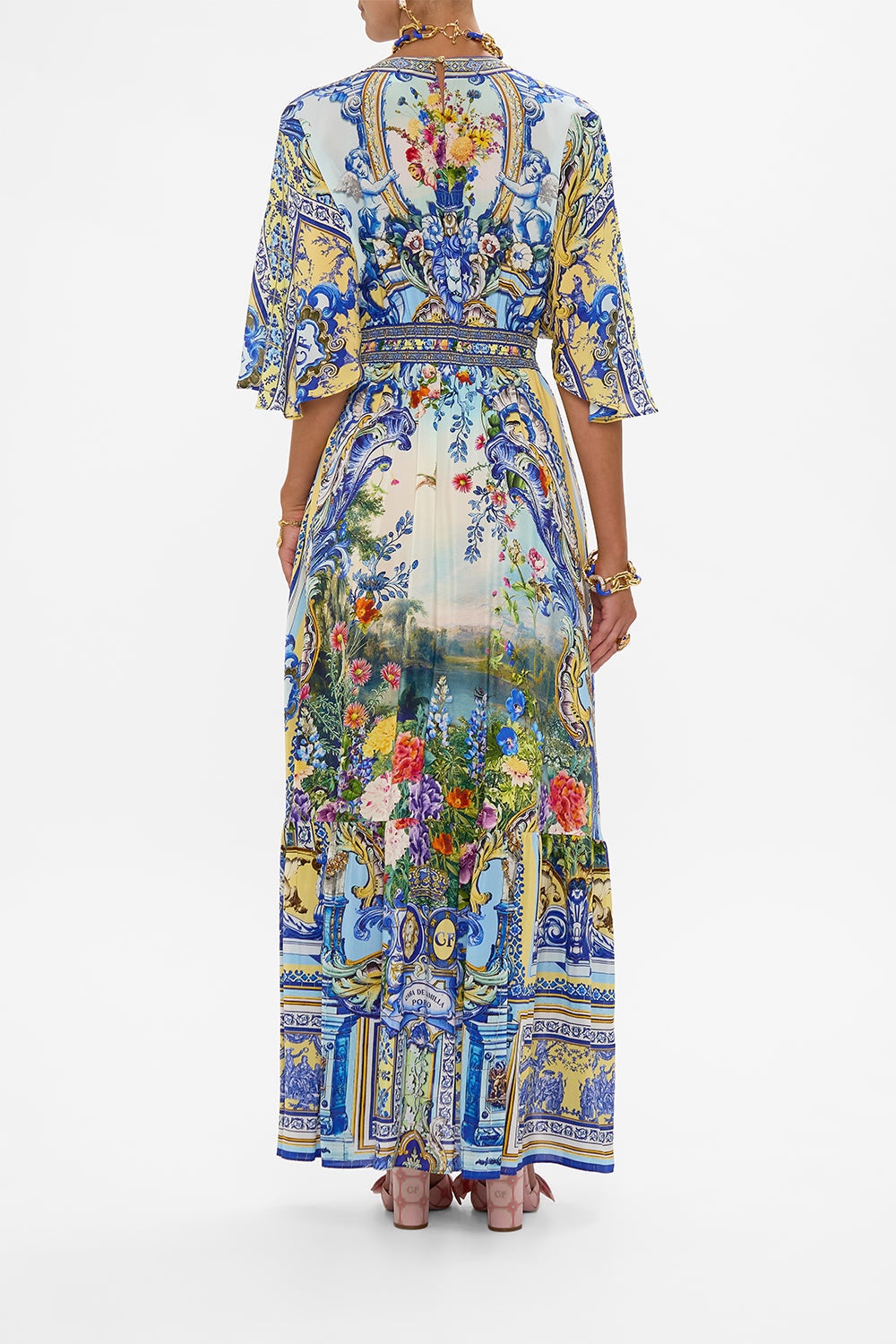 WAISTED DRESS WITH HEM RUFFLE - 3