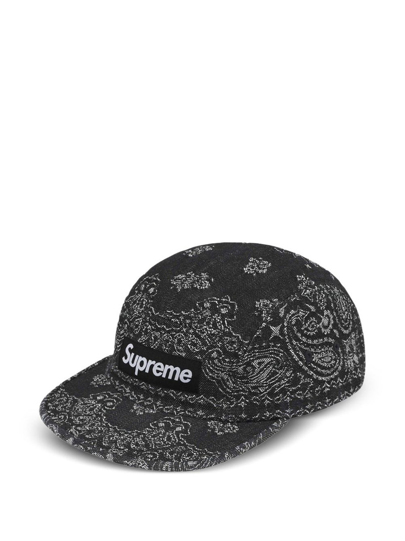 bandana-jacquard denim cap 1