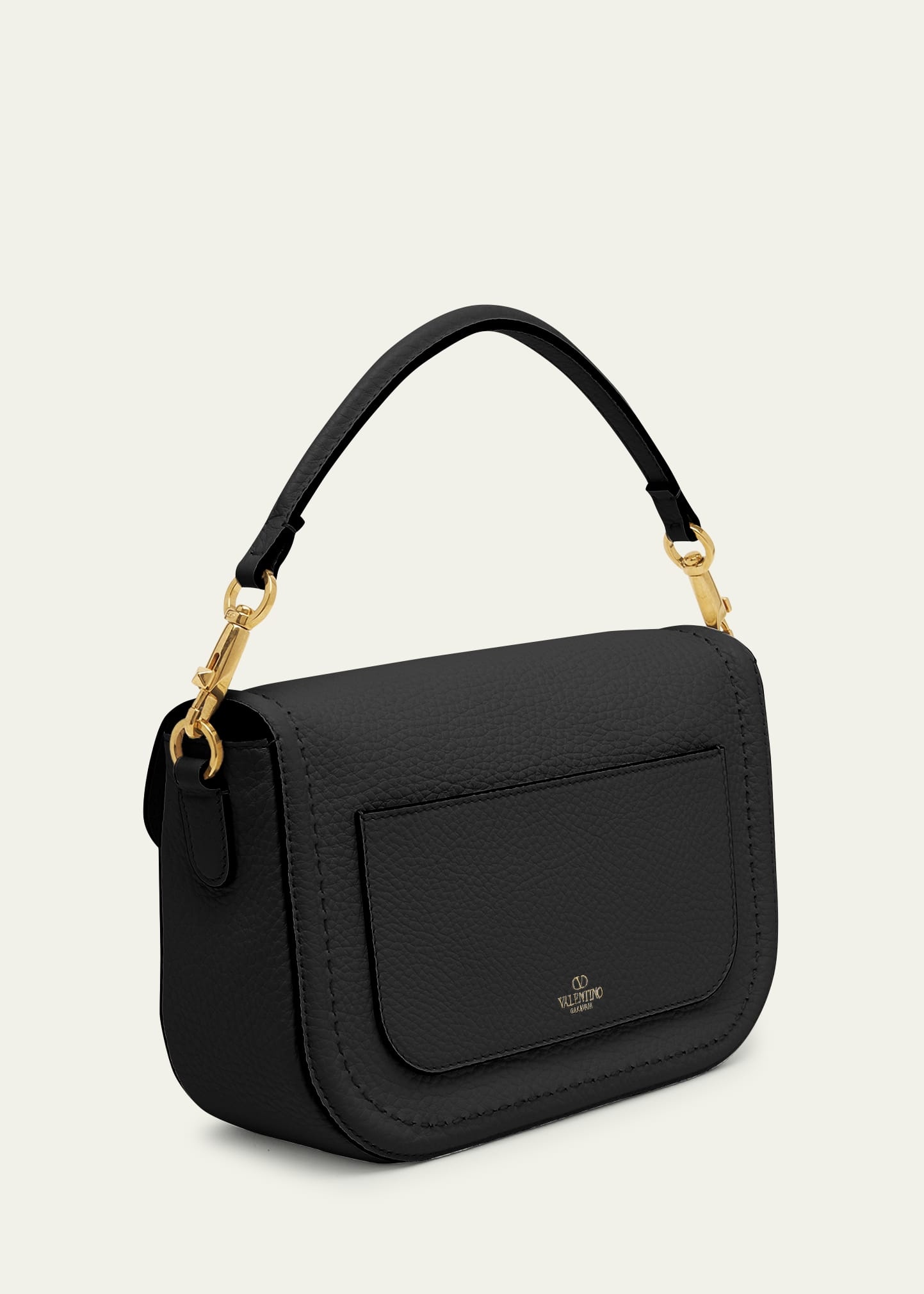 Loco VLOGO Flap Leather Shoulder Bag - 3