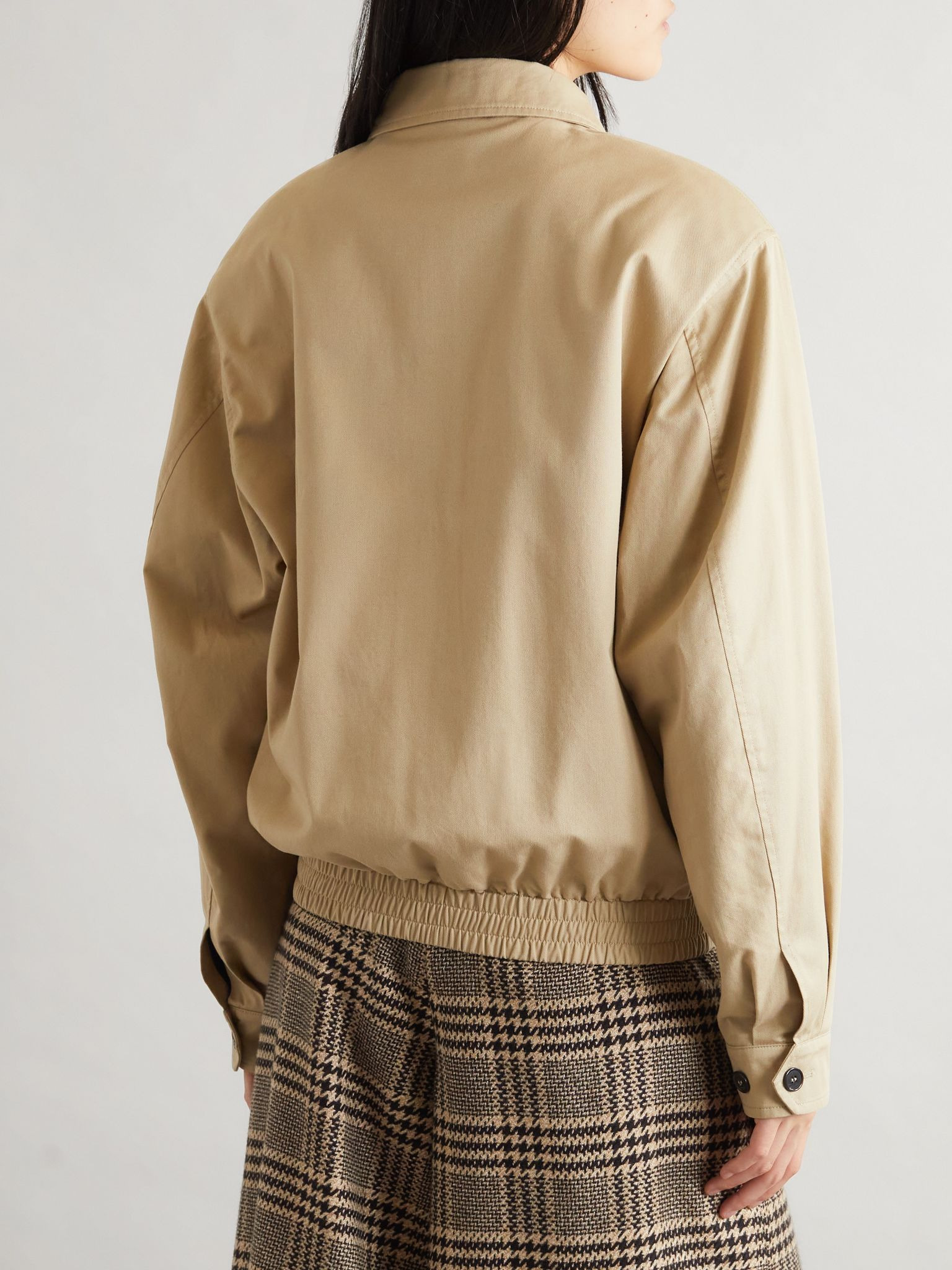Cotton-twill jacket Beige - 4