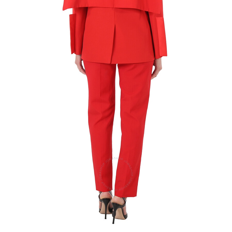 Givenchy Ladies Pop Red Concealed Fastening Tailored Trousers - 6