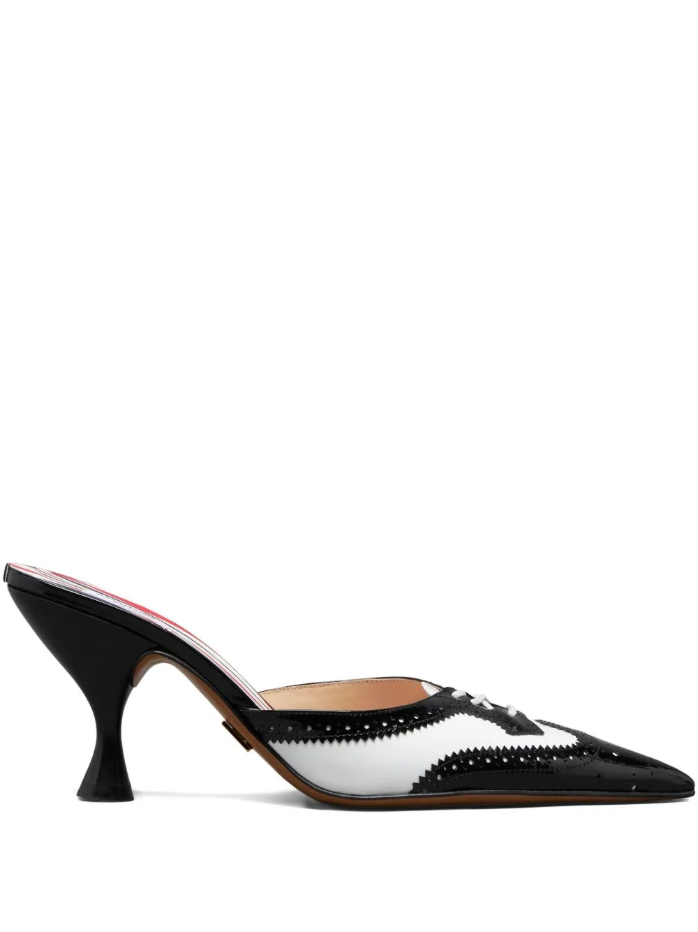 75mm heeled brogue mule - 1