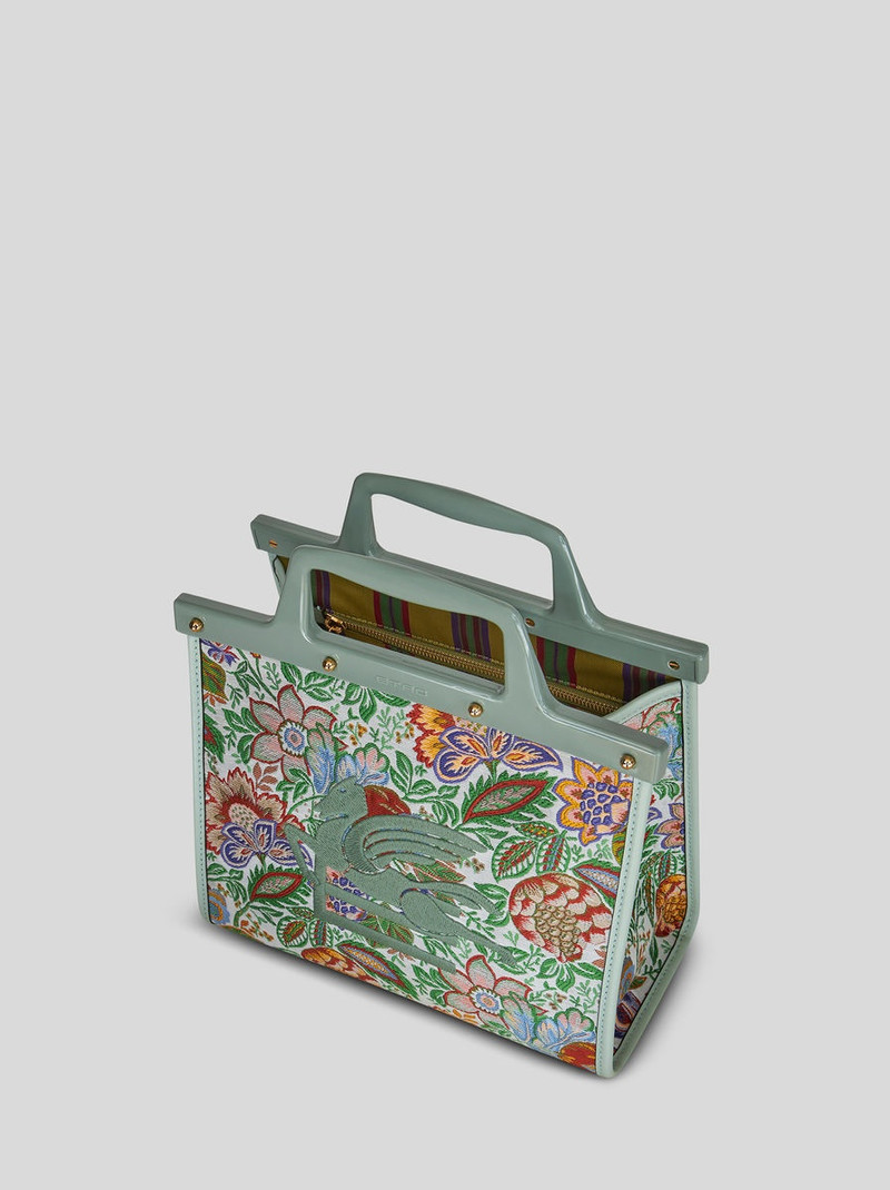 MEDIUM FLORAL JACQUARD LOVE TROTTER BAG 4