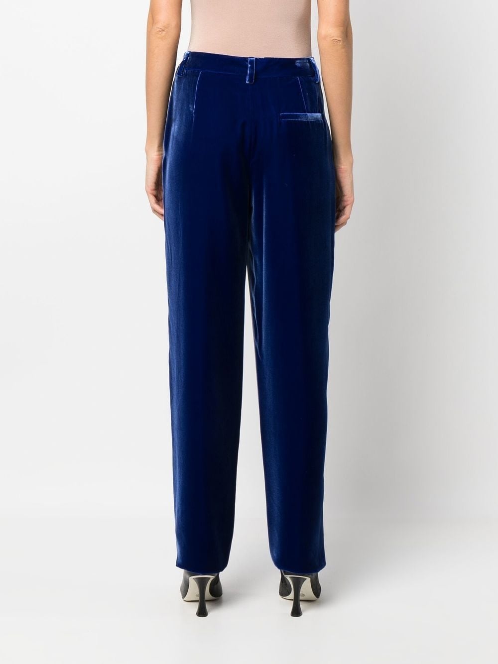 straight-leg velvet trousers - 4