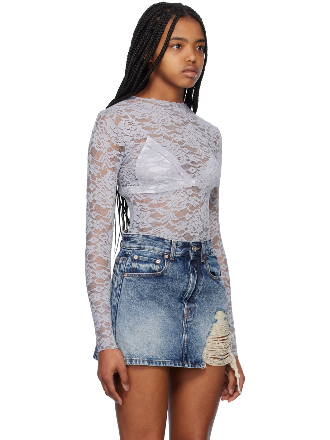 Gray Crewneck T-Shirt - 2
