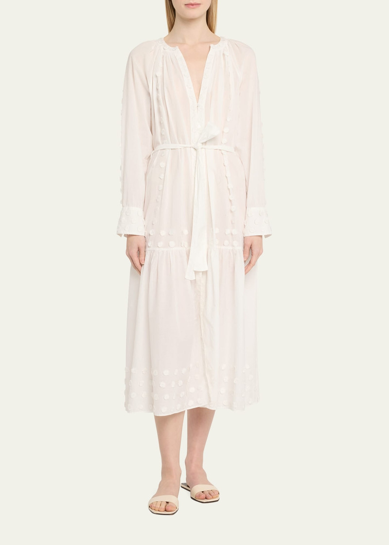 ULLA JOHNSON Emera Long-Sleeve Shirtdress Coverup outlook