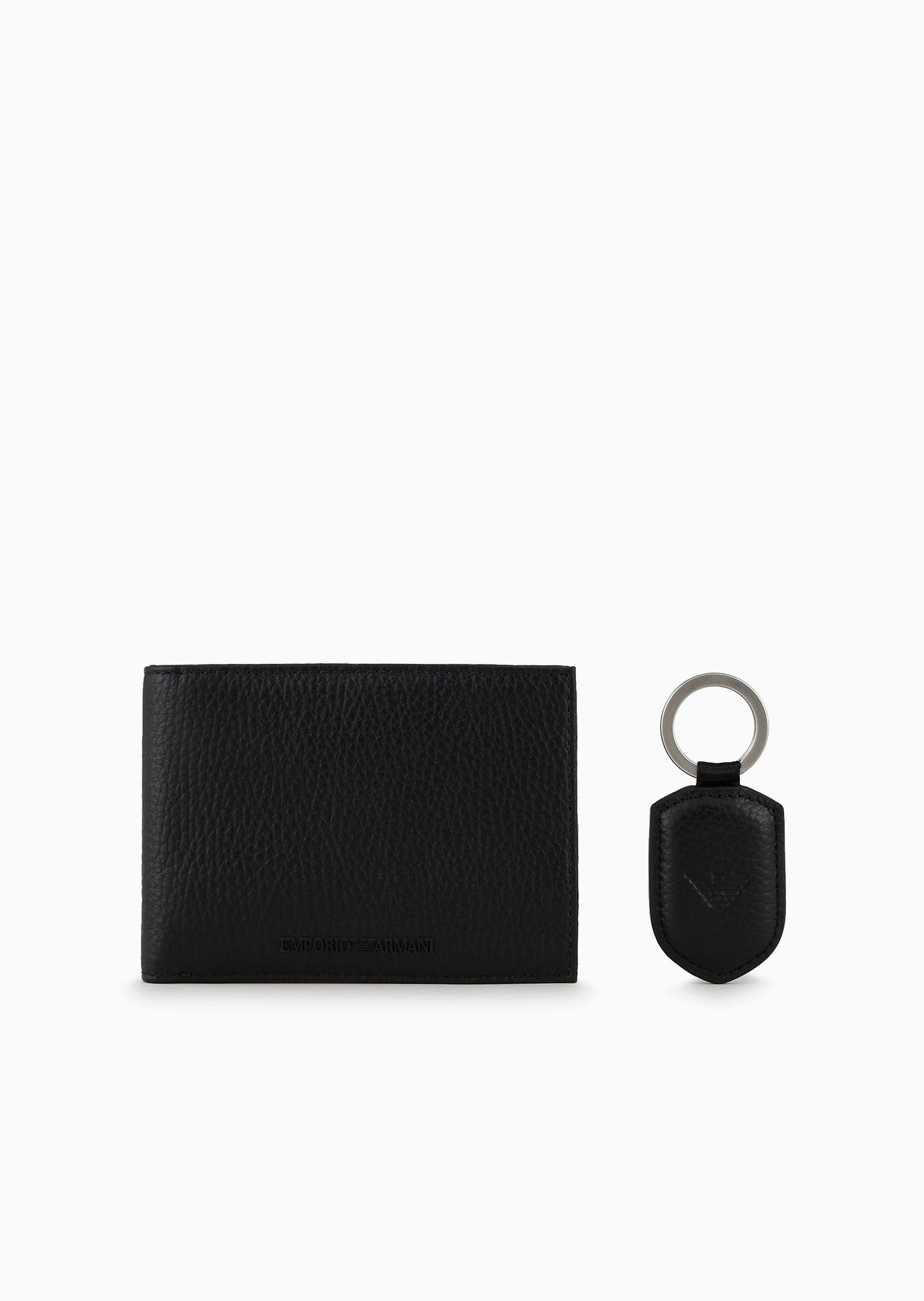 Gift box with wallet and keyring in tumbled leather - 1