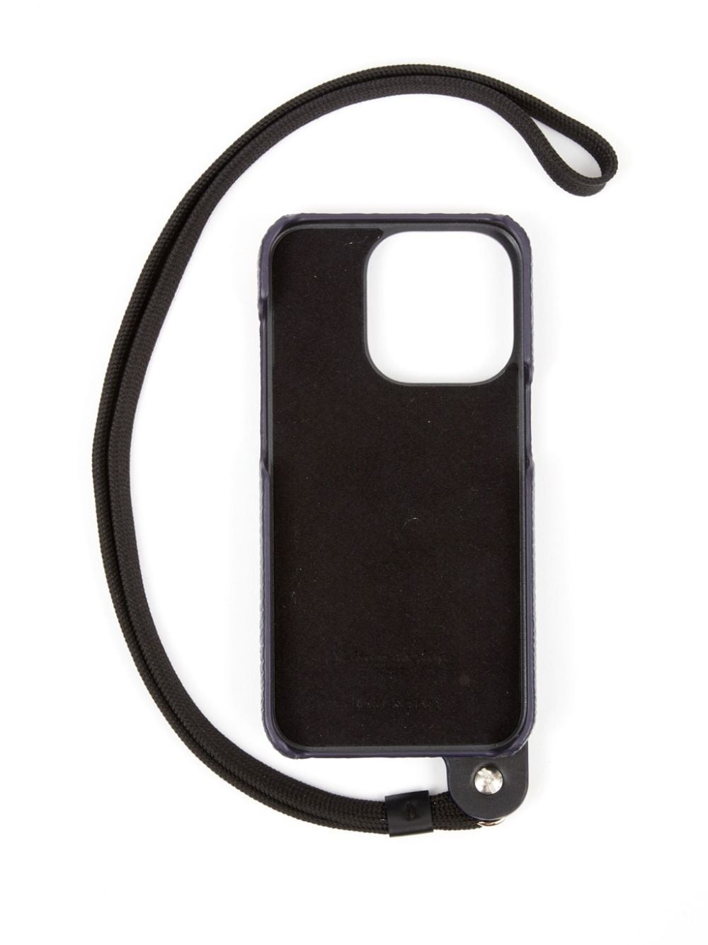 logo-embroidered leather phone case - 2