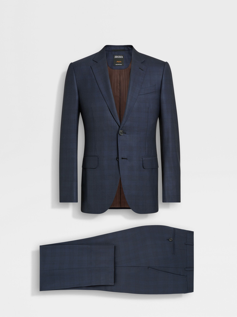 NAVY BLUE CENTOVENTIMILA WOOL SUIT - 1
